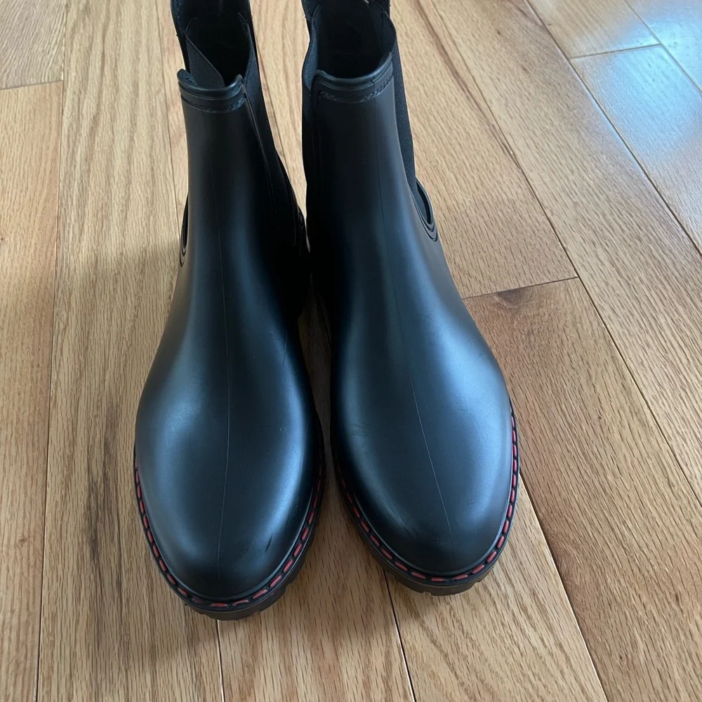 Igor Black Ankle Boots with Red Trim